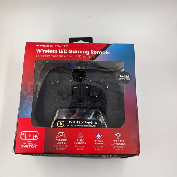 Press Play Other - Press Play Wireless LED Gaming Remote Controller for Nintendo Switch Android PC